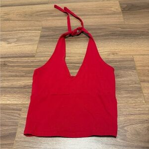 Red Halter hollister Neck Top
